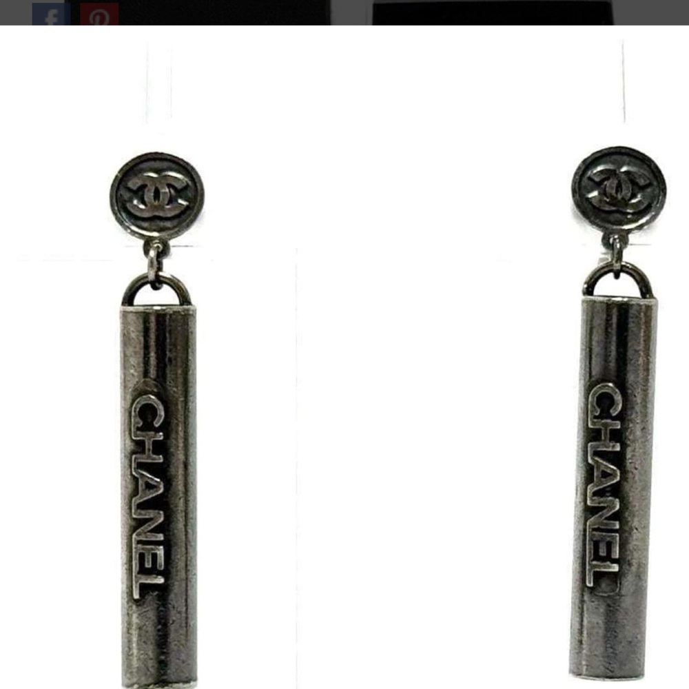 Chanel vintage Silver dangling Earrings